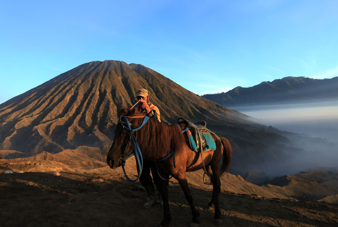 Menunggang Kuda di Lautan Pasir Bromo