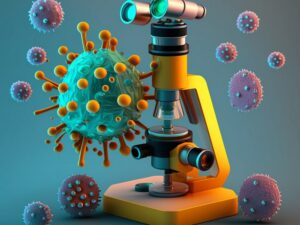 coronavirus flu microscope generative ai