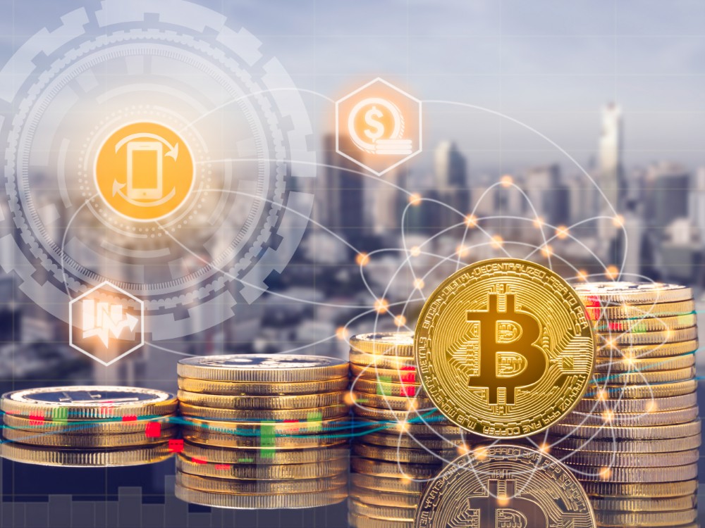 cyptocurrency digital coin trading exchange market concept